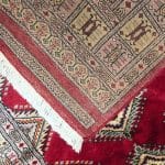 166cm x 97cm Hand Knotted Red Karachi Bokhara – Wool Rug - Image 6