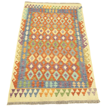 204cm x 133cm Hand Woven Afghan Kilim Rug