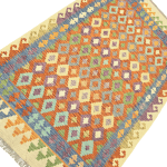 204cm x 133cm Hand Woven Afghan Kilim Rug - Image 2