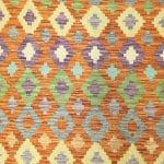 204cm x 133cm Hand Woven Afghan Kilim Rug - Image 3