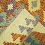 204cm x 133cm Hand Woven Afghan Kilim Rug - Image 5
