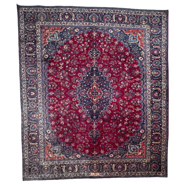 380cm x 295cm Hand Knotted Large Persian Red Kashan Wool Rug