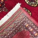 88cm x 63cm Hand Knotted Red karachi Bokhara – Wool Rug - Image 6