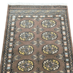 184cm x 63cm Hand Knotted Brown Karachi Bokhara – Runner Rug - Image 2