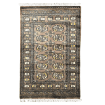 118cm x 78cm Hand Knotted Brown Karachi Bokhara – Wool Rug