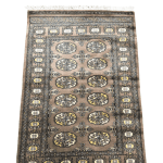 118cm x 78cm Hand Knotted Brown Karachi Bokhara – Wool Rug - Image 3