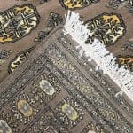 118cm x 78cm Hand Knotted Brown Karachi Bokhara – Wool Rug - Image 6