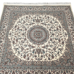 150cm x 150cm Persian Nain Tutesh All-over Shah Abbasi Machine Made Rug - Image 2