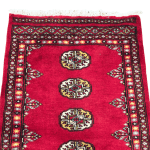 92cm x 63cm Hand Knotted Red Karachi Bokhara – Wool Rug - Image 2