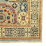 151cm x 100cm Hand Knotted Soft Tone Afghan Chobi – Wool Rug - Image 4