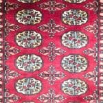 164cm x 65cm Hand Knotted Red Karachi Bokhara – Runner Rug - Image 4