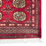 164cm x 65cm Hand Knotted Red Karachi Bokhara – Runner Rug - Image 5