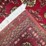 164cm x 65cm Hand Knotted Red Karachi Bokhara – Runner Rug - Image 6