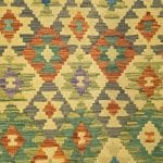 191cm x 149cm Hand Woven Afghan Kilim Rug - Image 3