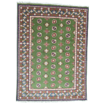201cm x 146cm Hand Woven Color Afghan Akche