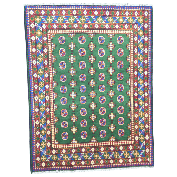 194cm x 149cm Hand Woven Color Afghan Akche