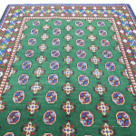 194cm x 149cm Hand Woven Color Afghan Akche - Image 2