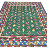 194cm x 149cm Hand Woven Color Afghan Akche - Image 4