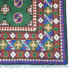 194cm x 149cm Hand Woven Color Afghan Akche - Image 5