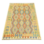 205cm x 154cm Hand Woven Afghan Kilim Rug