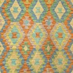 205cm x 154cm Hand Woven Afghan Kilim Rug - Image 3
