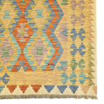 205cm x 154cm Hand Woven Afghan Kilim Rug - Image 4