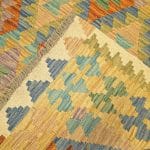 205cm x 154cm Hand Woven Afghan Kilim Rug - Image 5