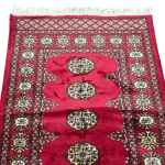 241cm x 80cm Hand Knotted Red Karachi Bokhara – Runner Rug - Image 2