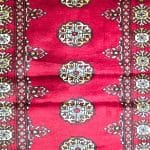 241cm x 80cm Hand Knotted Red Karachi Bokhara – Runner Rug - Image 4