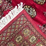 241cm x 80cm Hand Knotted Red Karachi Bokhara – Runner Rug - Image 6