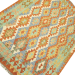 196cm x 153cm Hand Woven Afghan Kilim Rug - Image 2
