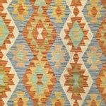 196cm x 153cm Hand Woven Afghan Kilim Rug - Image 3