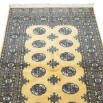125cm x 84cm Hand Knotted Beige Karachi Bokhara – Wool Rug - Image 2