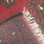 66cm x 45cm Hand-Woven Red Afghan Akche - Image 6