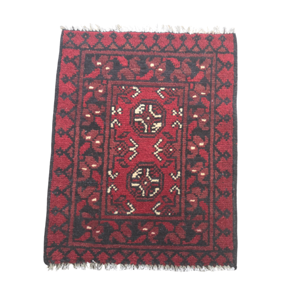 60cm x 45cm Hand-Woven Red Afghan Akche