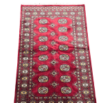 151cm x 97cm Hand Knotted Red Karachi Bokhara – Wool Rug - Image 3