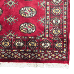 151cm x 97cm Hand Knotted Red Karachi Bokhara – Wool Rug - Image 5
