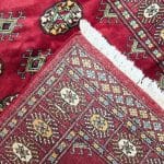 151cm x 97cm Hand Knotted Red Karachi Bokhara – Wool Rug - Image 6