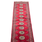 200cm x 66cm Hand Knotted Red Karachi Bokhara – Runner Rug - Image 3