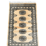 100cm x 63cm Hand Knotted Karachi Bokhara – Wool Rug - Image 3