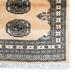 100cm x 63cm Hand Knotted Karachi Bokhara – Wool Rug - Image 5
