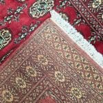 149cm x 92cm Hand Knotted Red Karachi Bokhara – Wool Rug - Image 6
