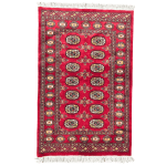 145cm x 95cm Hand Knotted Red Karachi Bokhara – Wool Rug