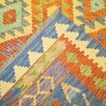 293cm x 202cm Hand Woven Afghan Kilim Rug - Image 5