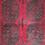247cm x 159cm Hand Woven Red Afghan Akche - Image 4