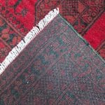 247cm x 159cm Hand Woven Red Afghan Akche - Image 6