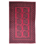 Red Afghan Elephant Feet Design