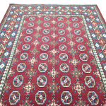 204cm x 148cm Hand Woven Color Afghan Akche - Image 3