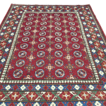 204cm x 148cm Hand Woven Color Afghan Akche - Image 4