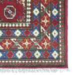 204cm x 148cm Hand Woven Color Afghan Akche - Image 5